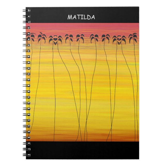 Caderno Espiral Arte africana, visão tropical personalizada (Frente)