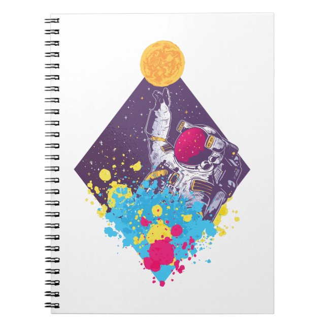 Caderno Espiral Arte astronauta (Frente)