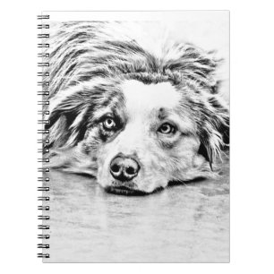 Caderno Espiral Arte australiana do cão de pastor