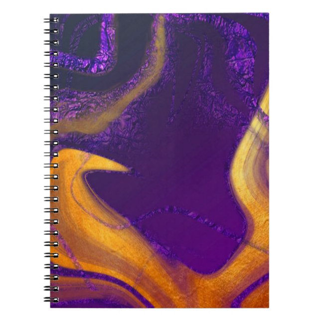 Caderno Espiral arte colorida vibratória (Frente)