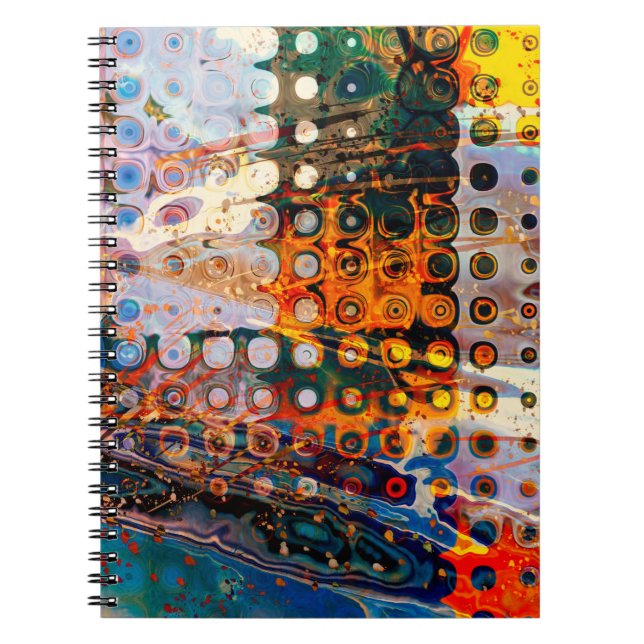 Caderno Espiral arte com textura de abstrato, arte, textura (Frente)