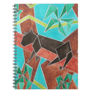 Caderno Espiral Arte da aguarela da pantera
