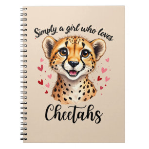 Caderno Espiral Arte da Vida Selvagem de Chita Cuta Lover com Acen