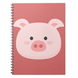 Caderno Espiral Arte de Aniversário do Porquinho