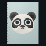 Caderno Espiral Arte de Crianças de Aniversário de Panda<br><div class="desc">Cadernos de Arte de Crianças de Aniversário de Panda</div>