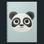 Caderno Espiral Arte de Crianças de Aniversário de Panda<br><div class="desc">Cadernos de Arte de Crianças de Aniversário de Panda</div>