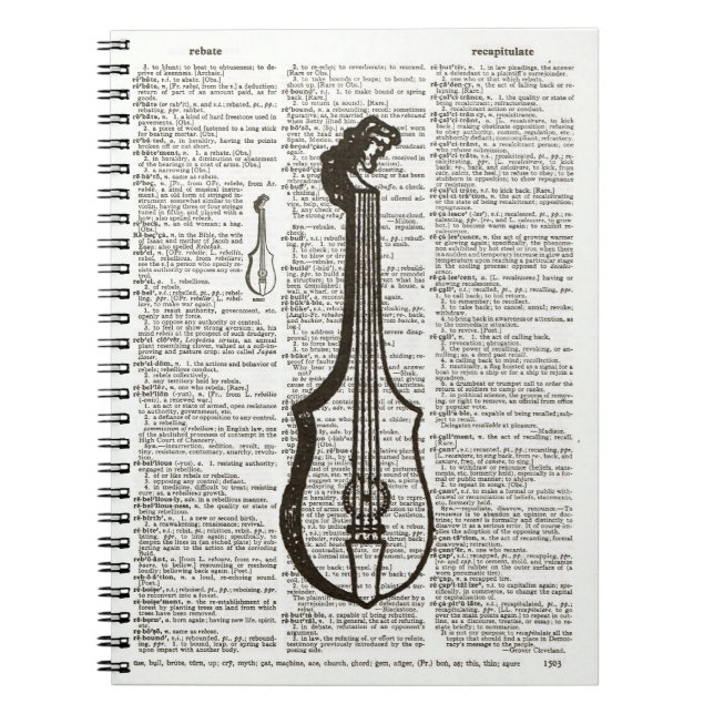 Caderno Espiral Arte de Dicionário de Instrumentos Musicais (Frente)