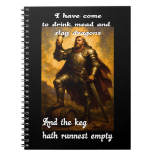 Caderno Espiral Arte de fantasia de humor humor humorista de caçad