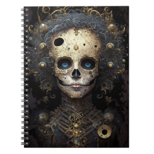 Caderno Espiral Arte de Fantasia Gótica e Negra