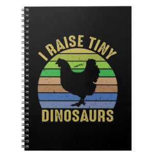 Caderno Espiral Arte de Frango Eu Crio Dinossauros Minúsculos