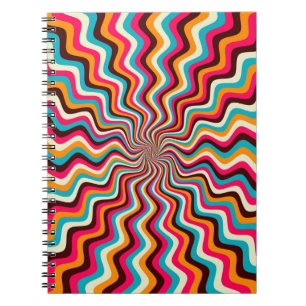 Caderno Espiral Arte de fundo de cinzas de cinzas volantes, ondula