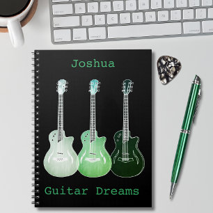 Caderno Espiral Arte de Guitarra adiciona Nome Composição de Cançõ
