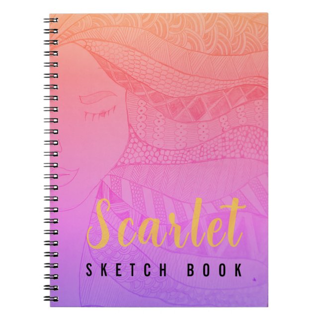 Caderno Espiral Arte de mandala simples moderna (Frente)
