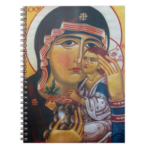 Caderno Espiral Arte de Maria Mãe e Jesus