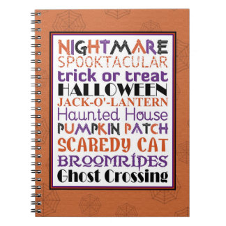 Caderno Espiral Arte de Metrô de Halloween