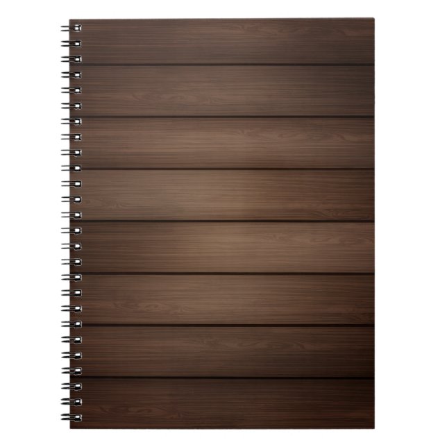 Caderno Espiral Arte de Moda Abstrata Marrom Listrado de Grão de M (Frente)