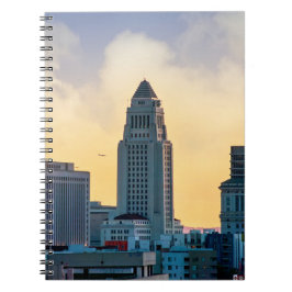 Caderno Espiral Arte de Parede do Los Angeles City Hall Impressão