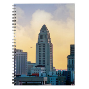 Caderno Espiral Arte de Parede do Los Angeles City Hall Impressão