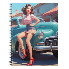 Caderno Espiral Arte de Pin-Up do Notebook Espiral