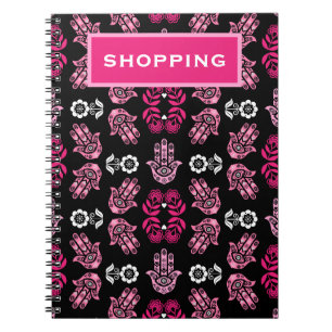 Caderno Espiral Arte de Proteção da Mão Hamsa