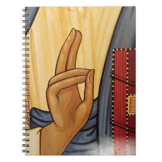 Caderno Espiral Arte de Sinal de Mão Religioso