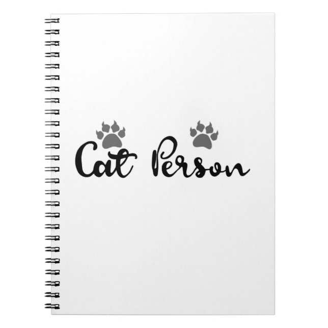 Caderno Espiral Arte de Tipografia de Cat Person (Frente)