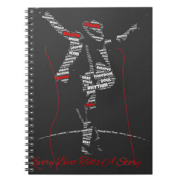 Caderno Espiral Arte de Tipografia Musical | Design Moderno para A