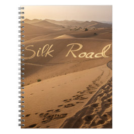 Caderno Espiral Arte de Tipografia Paisagem do Deserto da Rota da