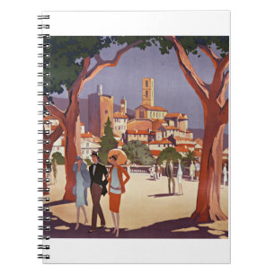 Caderno Espiral Arte de Verão Vintage Grasse
