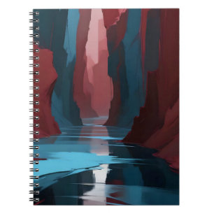 Caderno Espiral Arte de Wallpaper Poster de Paisagem abstrato