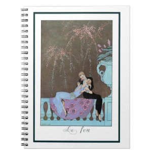Caderno Espiral Arte Deco Antigo Fogos de Artifício Le Feu, George