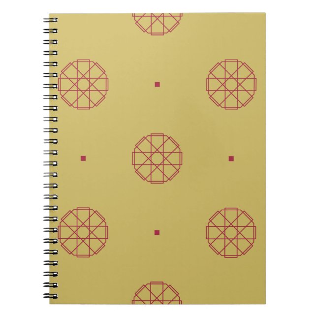 Caderno Espiral Arte deco padrão sem descontinuidades. abstrato, a (Frente)