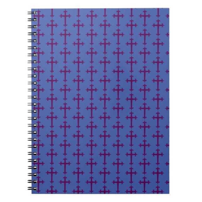 Caderno Espiral Arte Devocional da Cruz Roxa para a Quaresma e o A (Frente)
