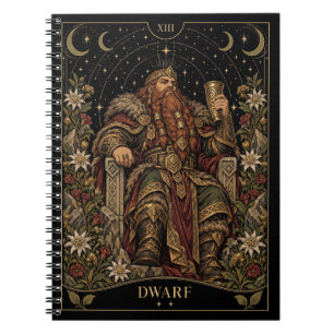 Caderno Espiral Arte do Tarot Anão, Estrelado