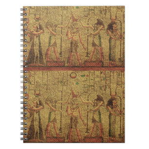 Caderno Espiral Arte do Templo Egípcio Antigo