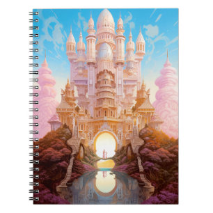 Caderno Espiral Arte Dourada Fantasia Branca de Castela Rosa