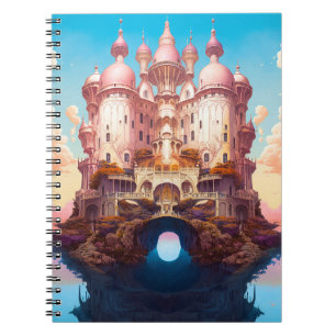 Caderno Espiral Arte Dourada Fantasia Branca de Castela Rosa