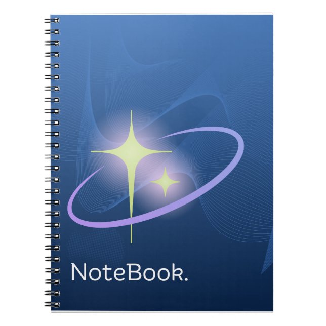 Caderno Espiral Arte Elegante Simples Azul (Frente)