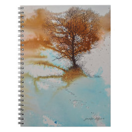 Caderno Espiral Arte em árvore de paisagem