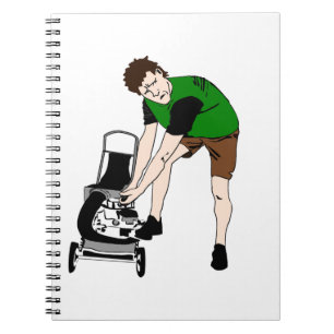 Caderno Espiral Arte engraçada dos desenhos animados do homem do