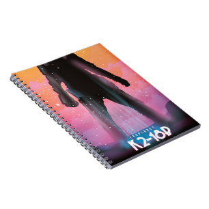 Caderno Espiral Arte espacial do exoplaneta K2-18b