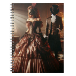 Caderno Espiral Arte Fantasia Steampunk Vitoriana Máscara