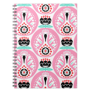 Caderno Espiral Arte Folclórica Escandinávia: Sem Costura Nórdica.