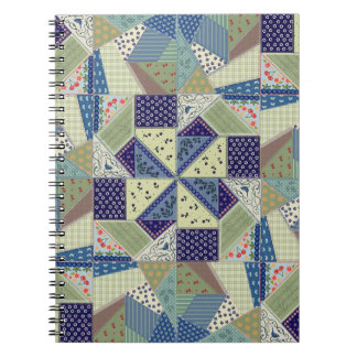Caderno Espiral Arte Folclórica Polonesa-Colcha de Retalhos-Aparên