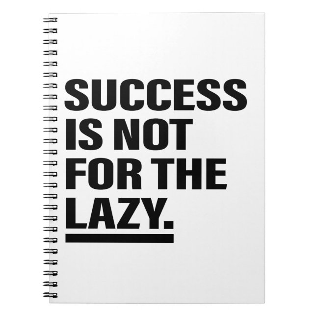 Caderno Espiral Arte Inspiracional Sucesso Dicas de Vida Citação A (Frente)