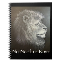Caderno Espiral Arte Inspiradora Leão que Ruge Sem Ser Ouvido