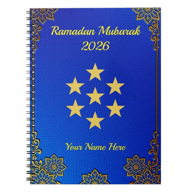 Caderno Espiral Arte Islâmico de Luxo Clássico (Frente)
