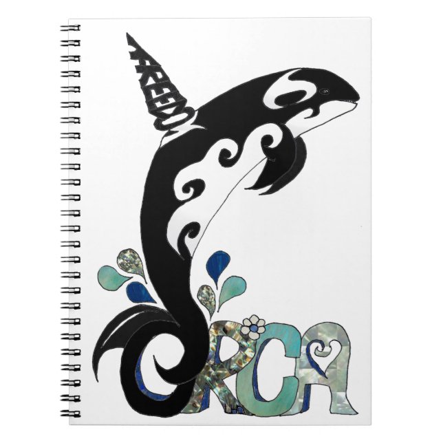 Caderno Espiral Arte Liberdade das Orcas (Frente)