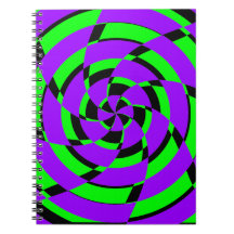 Arte Moderna Redemoinho Psicodélico Roxo Verde