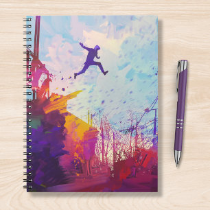 Caderno Espiral Arte moderna Running livre urbana de Parkour